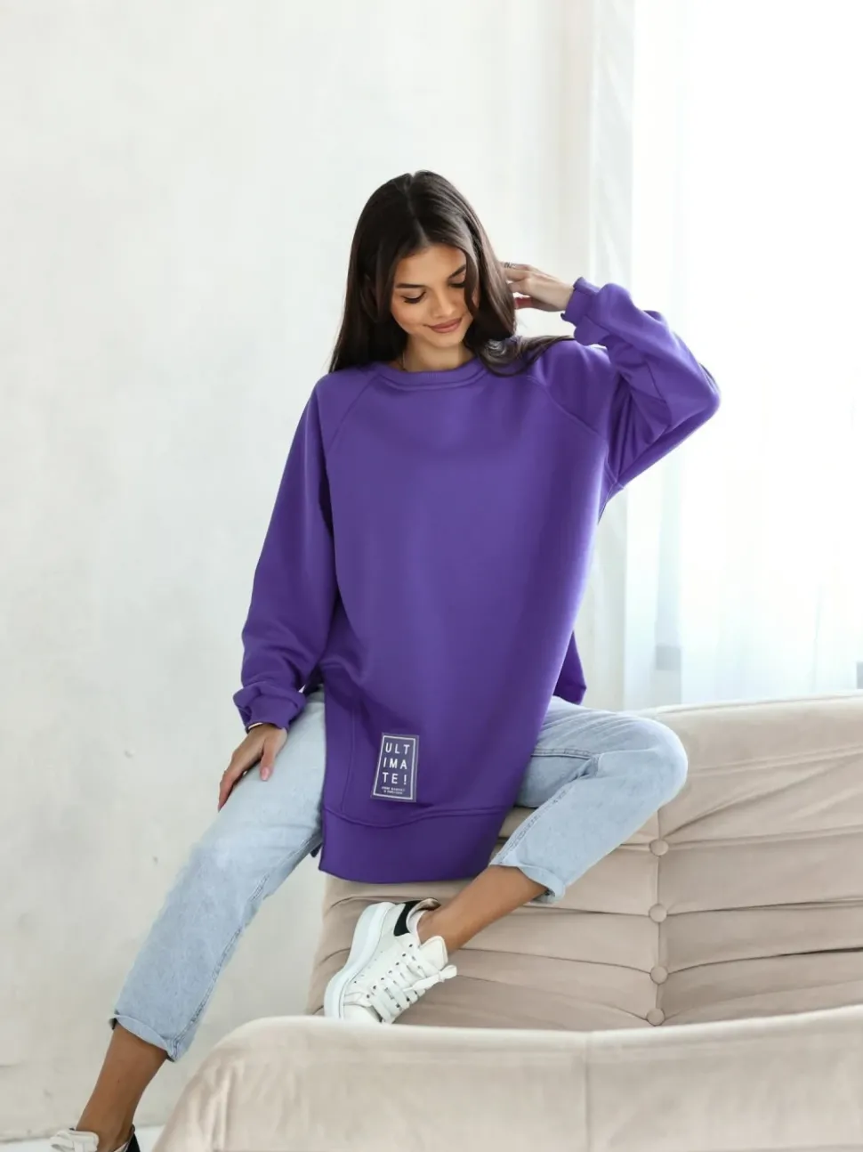 BLUZA BAWEŁNIANA ULTIMATE FIOLETOWA