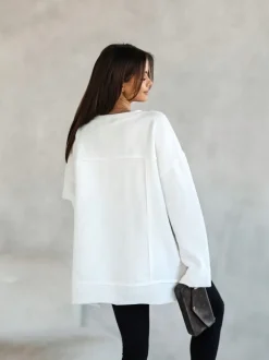 BLUZA DRESOWA BAWEŁNIANA COMMO ECRU