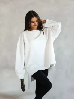 BLUZA DRESOWA BAWEŁNIANA COMMO ECRU