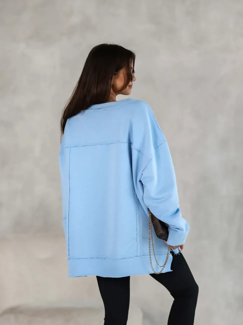 BLUZA DRESOWA BAWEŁNIANA COMMO BŁĘKITNA