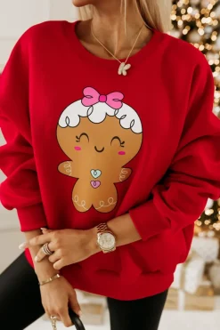 BLUZA DRESOWA OCIEPLANA TIGER Z NADRUKIEM PIERNICZEK CZERWONA