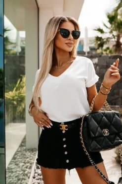 BLUZKA AMORE Z DEKOLTEM W SEREK ŚMIETANKOWA