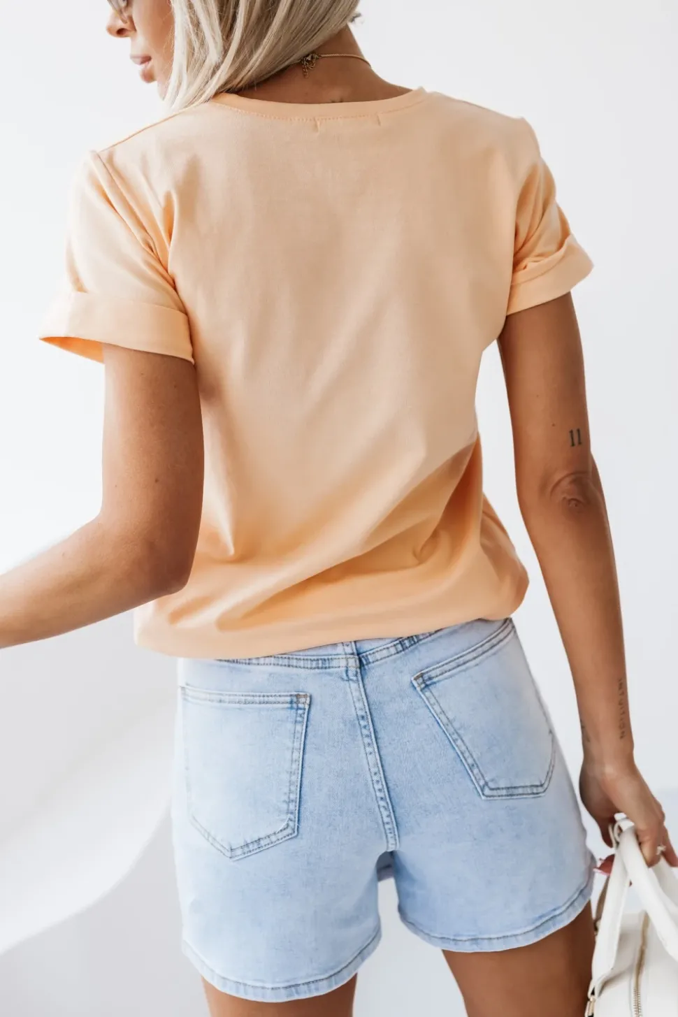 T-SHIRT BAWEŁNIANY Z NADRUKIEM YORK TERRIER MORELOWY