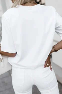 T-SHIRT BAWEŁNIANY Z NADRUKIEM ANIMALS BIAŁY