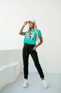 T-SHIRT BAWEŁNIANY Z NADRUKIEM YORK TERRIER MORSKI