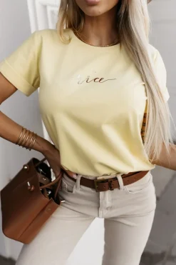 T-SHIRT BE NICE ŻÓŁTY