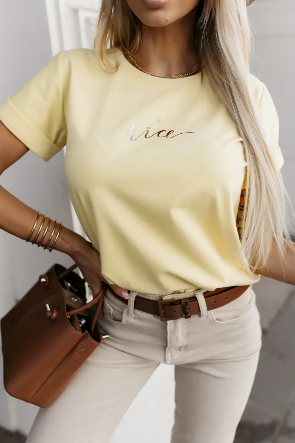 T-SHIRT BE NICE ŻÓŁTY