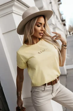 T-SHIRT BE NICE ŻÓŁTY