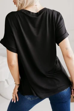 T-SHIRT BETTY OVERSIZE Z WISKOZY CZARNY