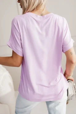 T-SHIRT BETTY OVERSIZE Z WISKOZY LILA