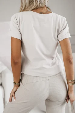 T-SHIRT CHAMPAGNE CLUB BEŻOWY