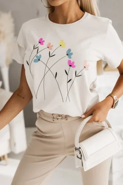 T-SHIRT ŁĄCZKA BEŻOWY