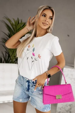 T-SHIRT ŁĄCZKA BIAŁY