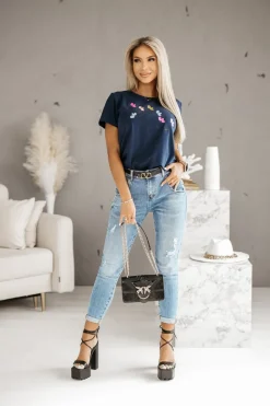 T-SHIRT ŁĄCZKA GRANATOWY