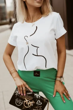 T-SHIRT FACE CHANELKA BIAŁY