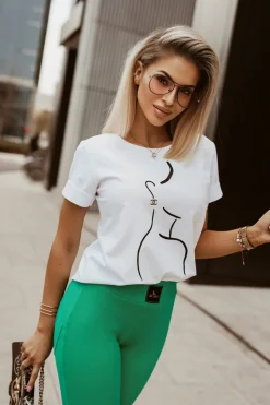 T-SHIRT FACE CHANELKA BIAŁY