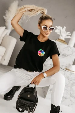 T-SHIRT FRUIT CZARNY