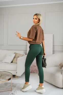 T-SHIRT OVERSIZE MINIMAL BRĄZOWY